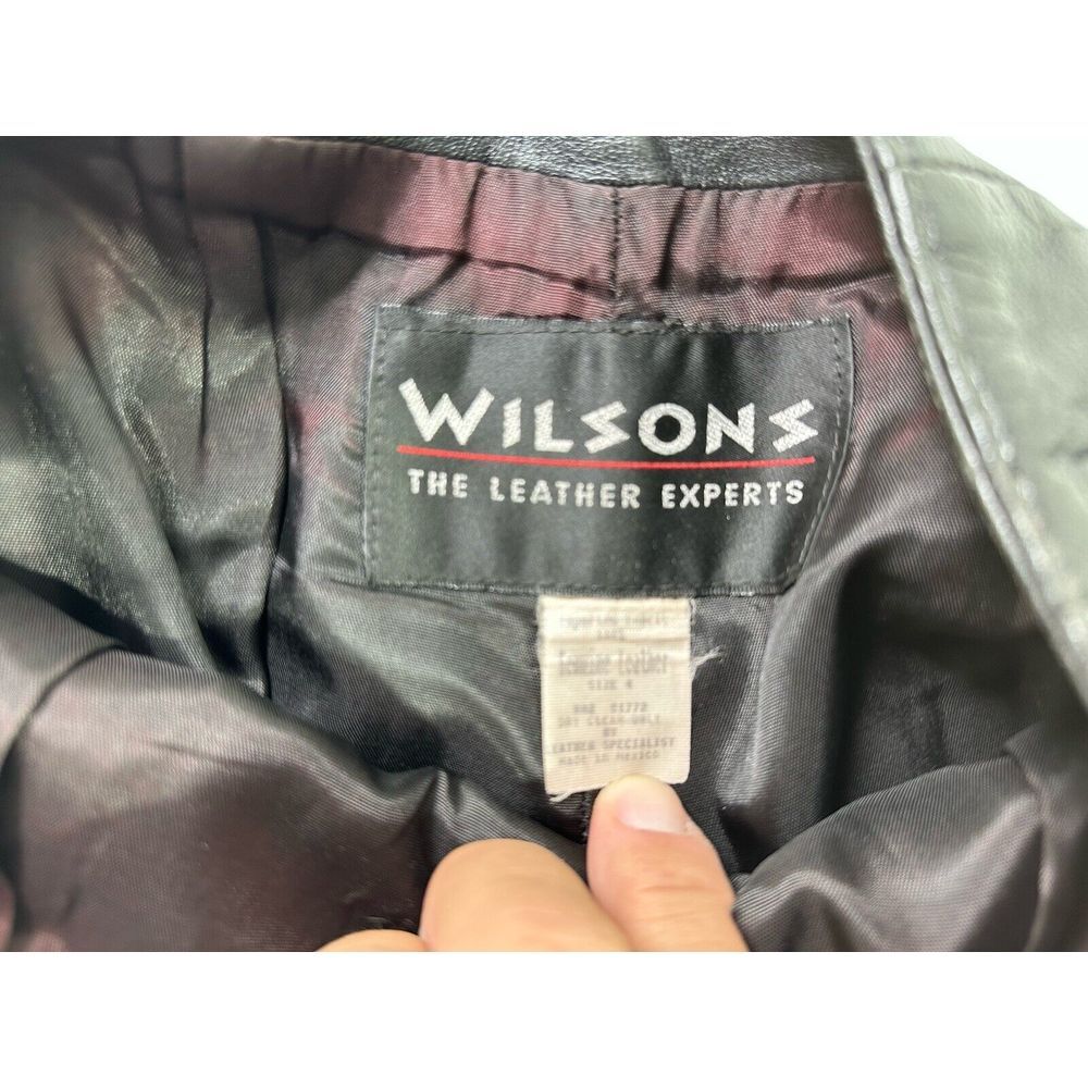 Vintage Wilson Leather Black Side Zip Pants With Stirups Womens Size 4 - Picture 8 of 9